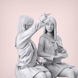 画像6: トリファクトリー[GW-03A] 1/35 はたらくJK ランチタイム (働いた後はメシが美味い！)