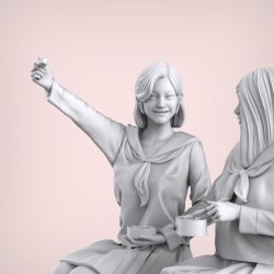 画像7: トリファクトリー[GW-03A] 1/35 はたらくJK ランチタイム (働いた後はメシが美味い！)