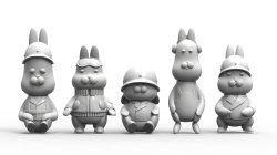 画像11: トリファクトリー[ATN-001]ノンスケール うさタンM4シャーマン戦車兵&搭乗兵セット