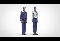 画像10: トリファクトリー[FS-09]1/72 WWII ドイツ海軍戦艦乗員セット「整列」10体入