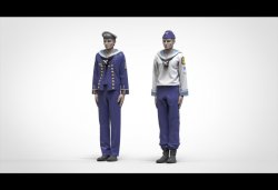 画像9: トリファクトリー[FS-09]1/72 WWII ドイツ海軍戦艦乗員セット「整列」10体入