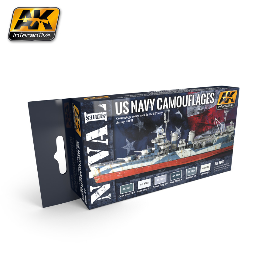 AKインタラクティブ[AK05000]WW2アメリカ海軍迷彩塗装色セット - M.S 