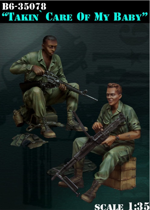 Bravo6[B6-35078]1/35 米兵 武器整備中(ベトナム戦争)(2体セット