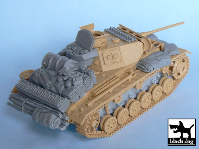 BLACK DOG[T48024]1/48 WWII独 III号戦車L型 車載品セット