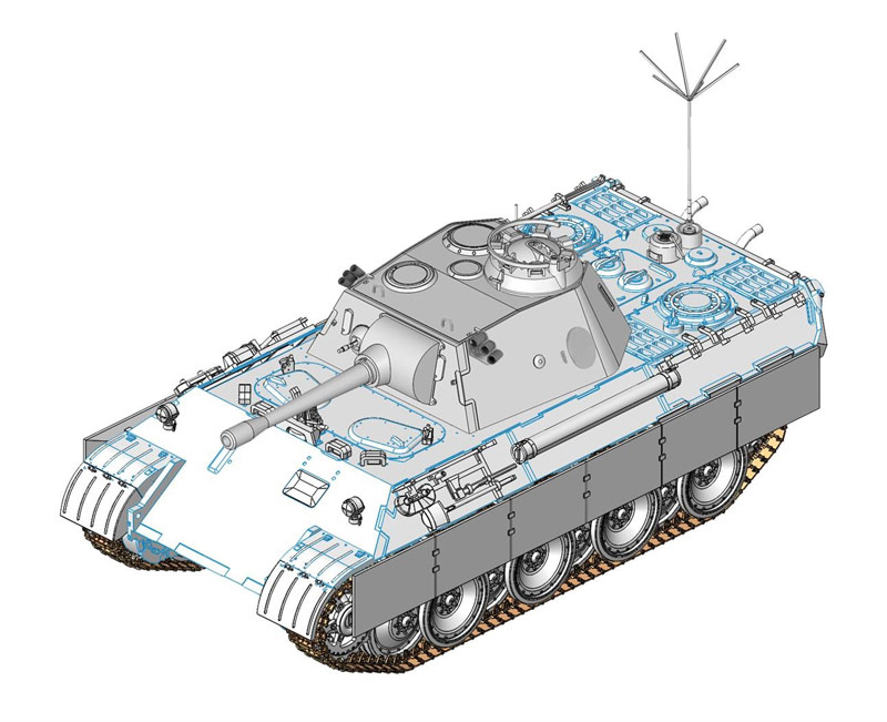 ドラゴンモデル[DR6813] 1/35 WW.II ドイツ軍 パンターD型 初期