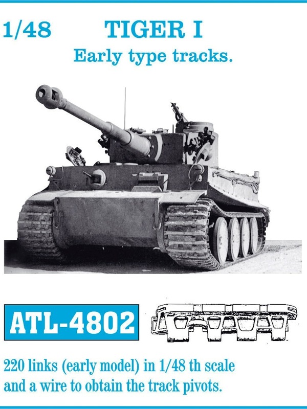 Friul Model[ATL-4802]1/48 WWII ドイツ ティーガーI重戦車用 初期型履帯