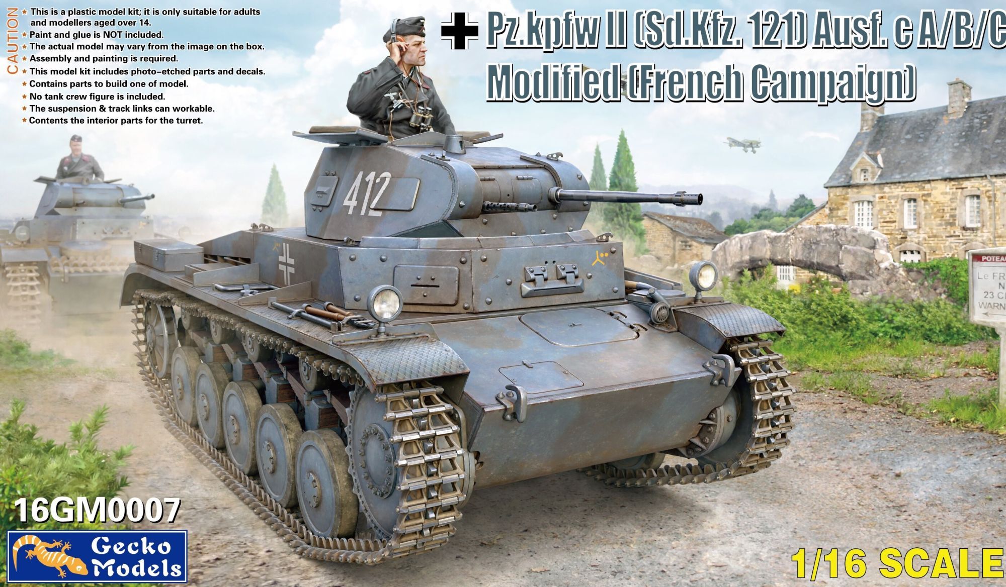 ゲッコー・モデル[GEC16GM0007]1/16 II号戦車 Sd.Kfz.121 c型、A/B/C ...