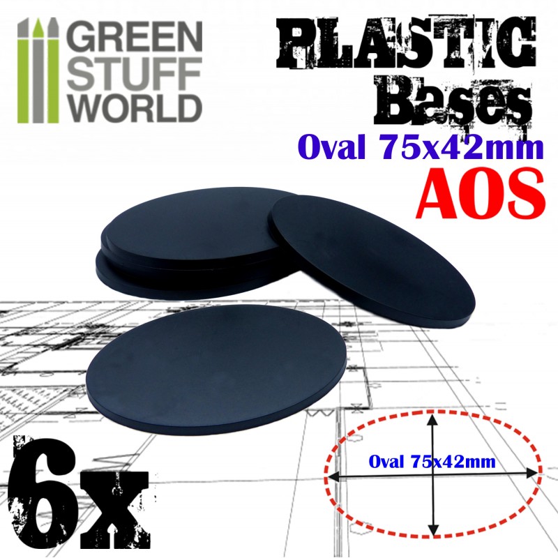 グリーンスタッフワールド[GSWD-9890]プラスチックディスプレイベース 楕円形型 Mサイズ