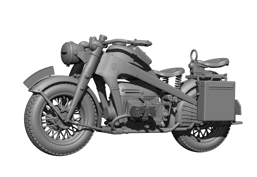 H3 Models[HS16031]1/16 WWII ドイツ ツュンダップKS750 軍用バイク ...