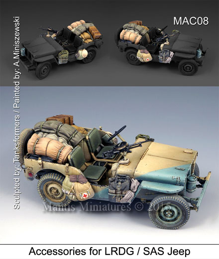 イギリスSASジープ1/35簡易ジオラマ まち