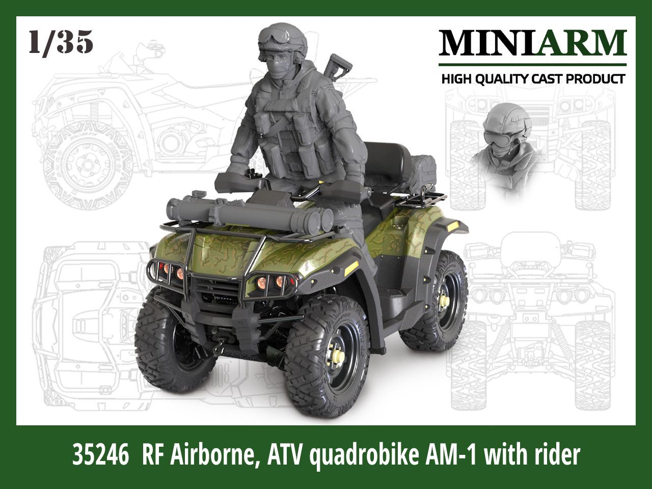 Miniarm[B35246]1/35 現用 露 ATV AM-1 4輪駆動バイク フル