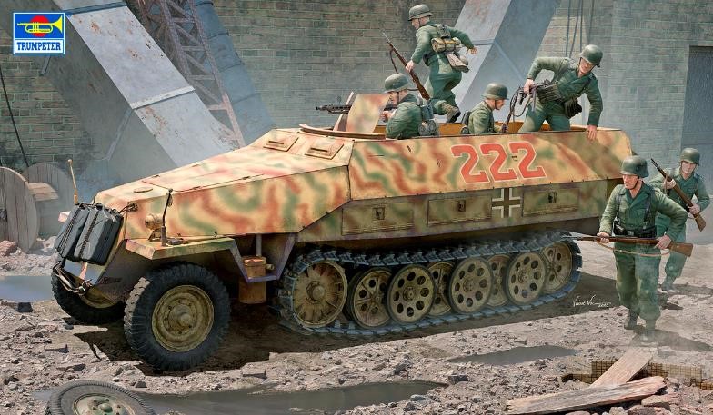 1/72 WW.II ドイツ軍 Sd.Kfz.251/7 Ausf.D 装甲工兵車 完成品