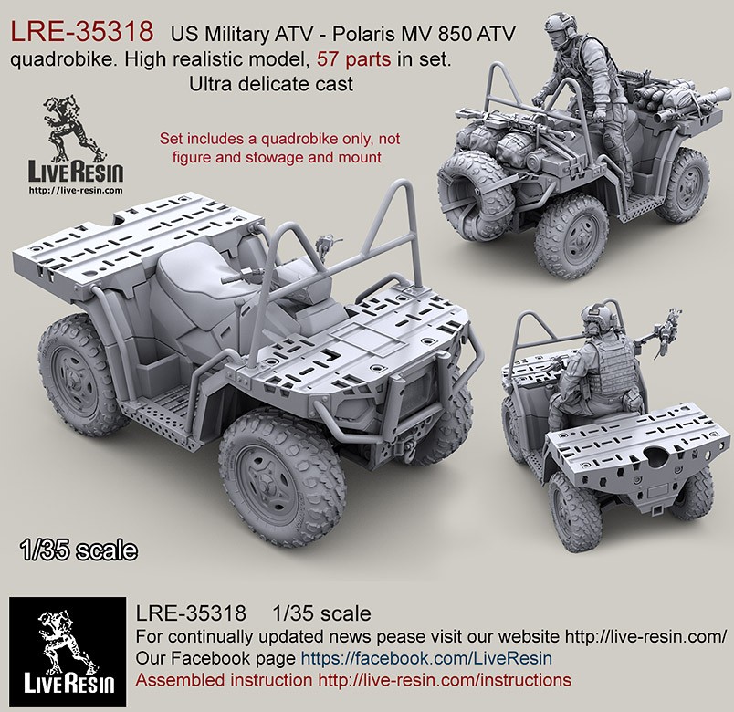 Live Resin[LRE35318]1/35 ポラリスMV850 特殊部隊用 全地形対応