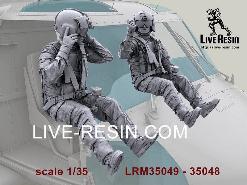 thumbnail image 2 of 1/35 Scale Resin HH-60G Pave Hawk Helicopter Crew Set – 7 Figures + Rope + Guns (No Plane) 2 of 3