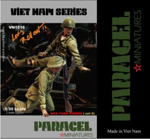 画像1: Paracel Miniatures[VN1516]1/35 北ベトナム軍 戦車跨乗兵セット2(2体セット) (1)