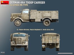 画像13: ミニアート[MA53061]1/35 ドイツ製 4x4 兵員輸送車 3.6-6700A Rn型 (13)