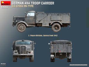 画像14: ミニアート[MA53061]1/35 ドイツ製 4x4 兵員輸送車 3.6-6700A Rn型 (14)