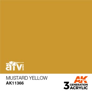 画像1: AKアクリル3G[AK11366][3G]マスタードイエロー (1)