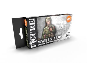 画像1: AKアクリル3G[AK11634][3G]WW2アメリカ軍ユニフォームカラー6色セット (1)