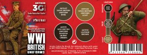 画像2: AKアクリル3G[AK11638][3G]WW1イギリス軍ユニフォームカラー4色セット (2)