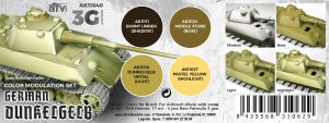 画像2: AKアクリル3G[AK11640][3G]ドイツ戦車ドゥンケルゲルプ用モジュレーション塗料4色セット (2)
