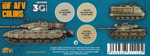 画像2: AKアクリル3G[AK11650][3G]イスラエル国防軍AFVカラー3色セット (2)