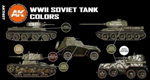 画像2: AKアクリル3G[AK11657][3G]ソビエト戦車塗装色6色セット (2)