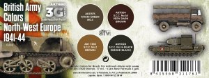 画像2: AKアクリル3G[AK11680][3G]イギリス軍ヨーロッパ戦線1941-44年4色セット (2)