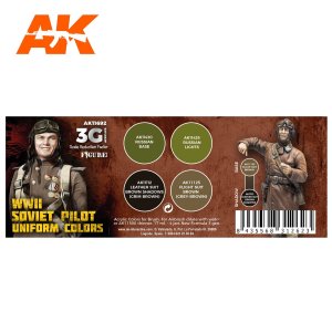 画像2: AKアクリル3G[AK11692][3G]WW2ソビエト空軍パイロットユニフォームカラー4色セット (2)