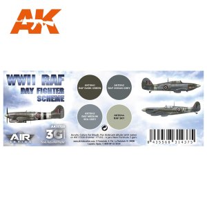 画像2: AKアクリル3G[AK11725][3G]WW2イギリス空軍昼間戦闘機カラー4色セット (2)