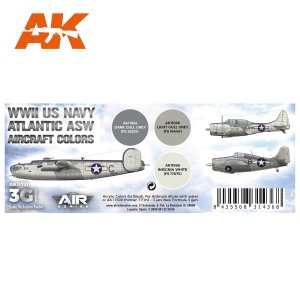 画像2: AKアクリル3G[AK11731][3G]WW2アメリカ海軍・ASW航空機カラー3色セット (2)