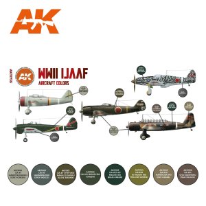 画像2: AKアクリル3G[AK11735][3G]WW2日本陸軍機カラー8色セット (2)