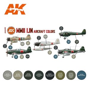 画像2: AKアクリル3G[AK11737][3G]WW2日本海軍機カラー8色セット (2)
