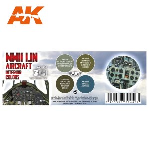 画像2: AKアクリル3G[AK11738][3G]WW2日本海軍機インテリアカラー4色セット (2)