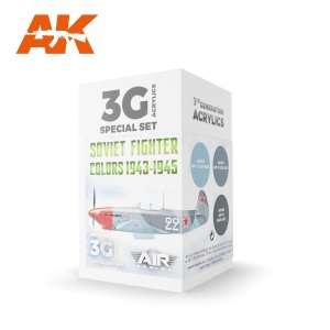 画像1: AKアクリル3G[AK11742][3G]ソビエト戦闘機カラー3色セット1943-1945 (1)