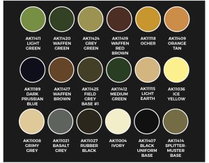 画像3: AKアクリル3G[AK11759][3G]WW2ジャーマンユニフォーム18色セット by カルビン・タン (3)