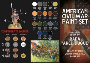 画像4: AKアクリル3G[AK11764][3G]アメリカ南北戦争ゲームフィギュア18色セット by RAFA "ARCHIDUQUE" (4)