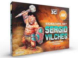 画像2: AKインタラクティブ3G[AK11777]セルジオ・ビルチェス シグネチャー3Gアクリル14色セット+フィギュア付き (2)