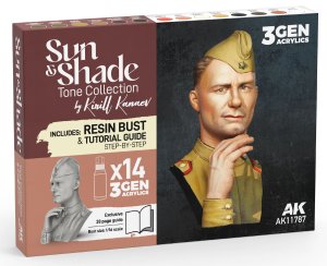 画像1: AKインタラクティブ[AK11787][3G]サンアンドトーン14色セット・バストフィギュア付き by キリル・カネフ (1)