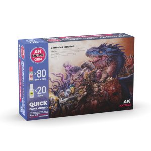 画像2: AKアクリル3G[AK17603][QG]クイックペイントコンボ100色+筆3本セット (2)