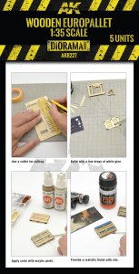 画像2: AKインタラクティブ[AK08227]レーザーカット木パレット(1/35)5個入り (2)