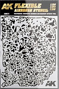 画像2: AKインタラクティブ[AK09079]フレキシブル・エアブラシステンシル　1/20 - 1/24 - 1/35スケール用 (2)