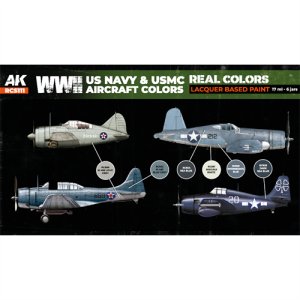 画像2: AKインタラクティブ[RCS111]WW2 US海軍・海兵隊航空機カラー6色セット (2)