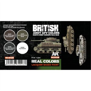 画像2: AKインタラクティブ[RCS128]WW2イギリスAFV北西ヨーロッパ戦線1944-45カラー4色セット (2)