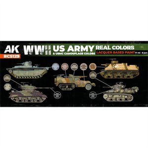 画像2: AKインタラクティブ[RCS129]WW2 US陸軍・海兵隊カモフラージュカラー8色セット (2)