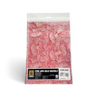 画像1: AMMO[AMIG8787]大理石 (ピンク & ゴールド)：ダイカット (丸)(2枚入り) (1)