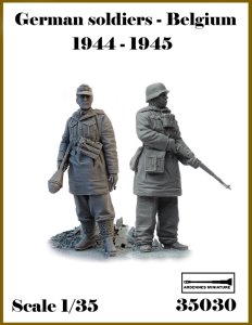 画像1: アルデンヌミニチュア[AR35030]1/35 WWII ドイツ ベルギーの戦い1944-1945＃3 待機中セット(2体入) (1)