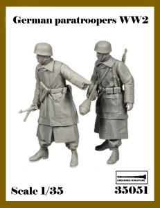画像1: アルデンヌミニチュア[AR35051]1/35 WWII ドイツ 降下猟兵セット(2体入) (1)
