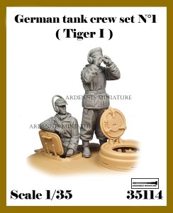 画像1: アルデンヌミニチュア[AR35114]1/35 WWII ドイツ タイガーI重戦車の戦車兵セットN.1(2体入) (1)