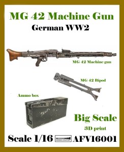 画像1: アルデンヌミニチュア[ARAFV16001]1/16 WWII ドイツ MG42機関銃 (1)
